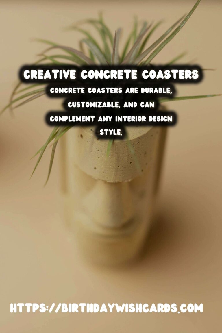 DIY Concrete Coasters with Unique Inlays: A Creative Home Project