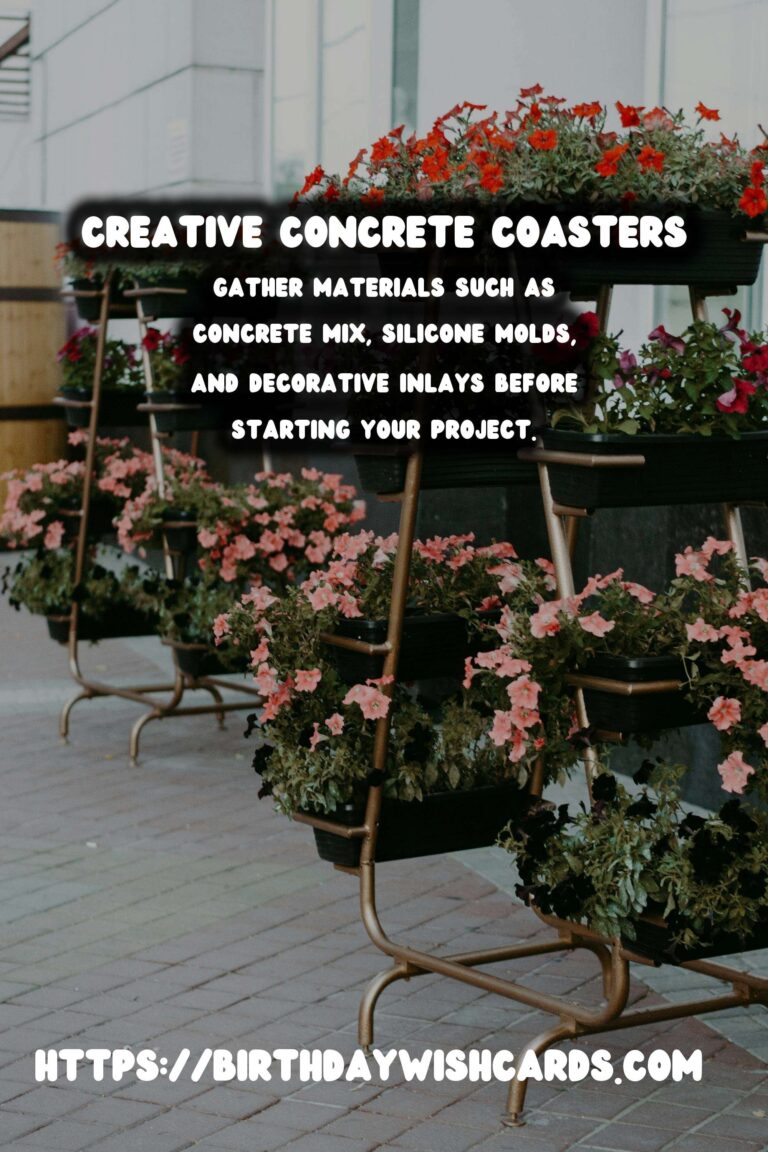 DIY Concrete Coasters with Unique Inlays: A Creative Home Project