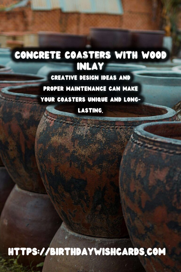 DIY Concrete Coasters with Wood Inlay: A Stylish Addition to Your Home