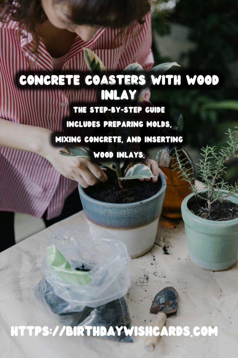 DIY Concrete Coasters with Wood Inlay: A Stylish Addition to Your Home