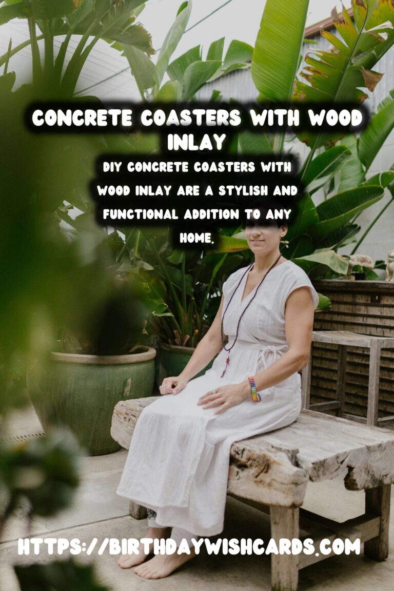 DIY Concrete Coasters with Wood Inlay: A Stylish Addition to Your Home