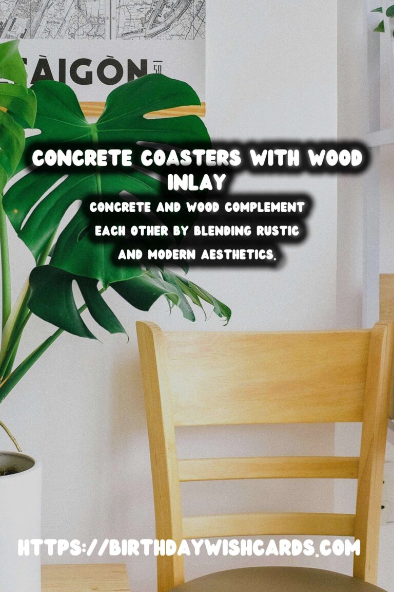 DIY Concrete Coasters with Wood Inlay: A Stylish Addition to Your Home