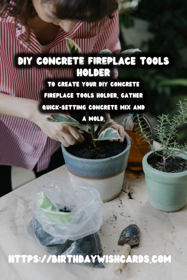 DIY Concrete Fireplace Tools Holder: A Stylish and Functional Addition to Your Hearth