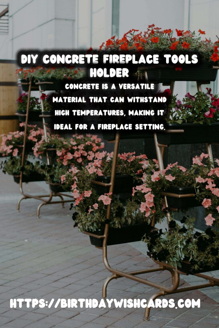 DIY Concrete Fireplace Tools Holder: A Stylish and Functional Addition to Your Hearth