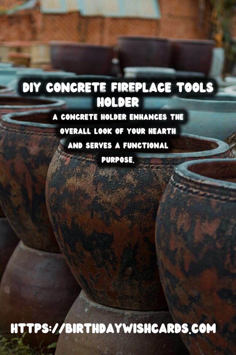 DIY Concrete Fireplace Tools Holder: A Stylish and Functional Addition to Your Hearth