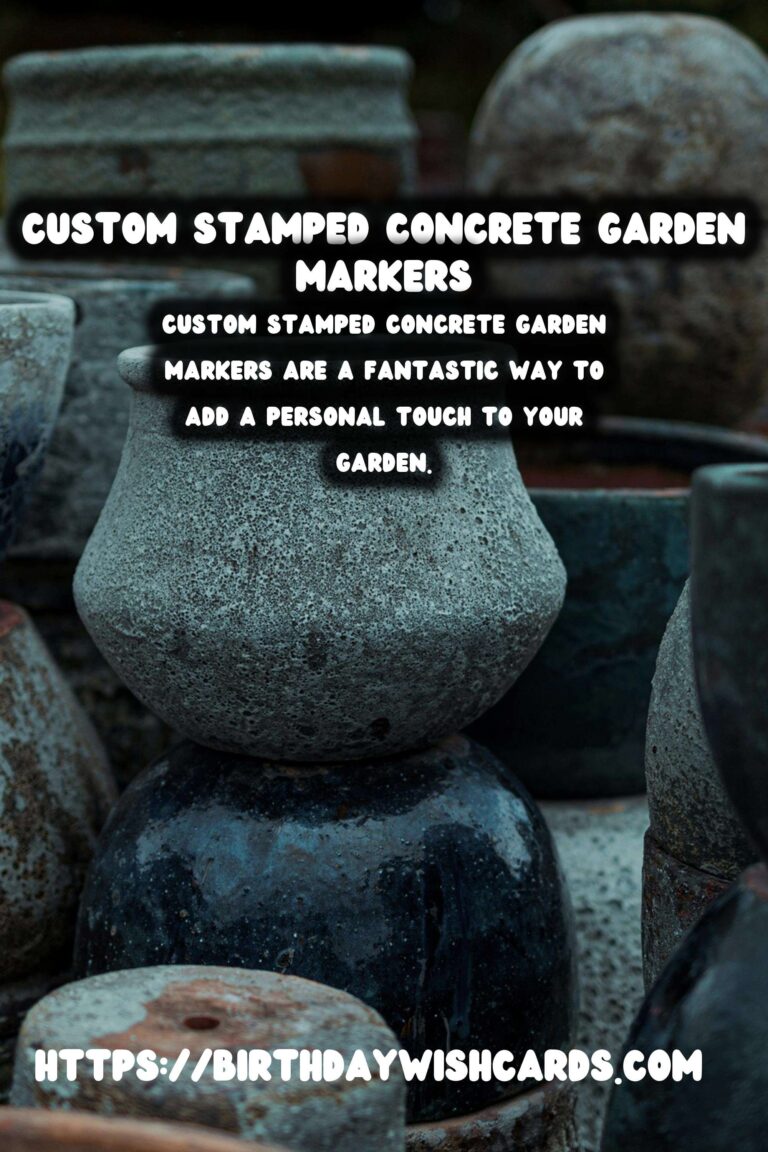 DIY Concrete Garden Markers: Custom Stamped for Personal Touch