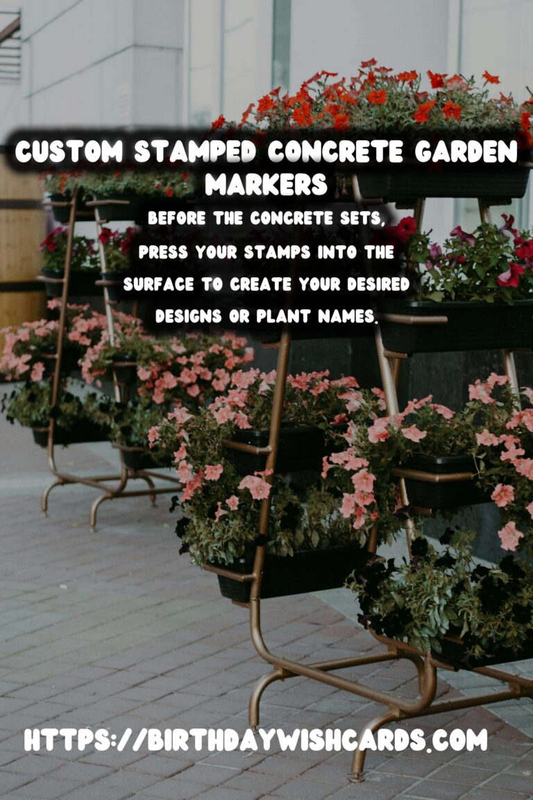 DIY Concrete Garden Markers: Custom Stamped for Personal Touch
