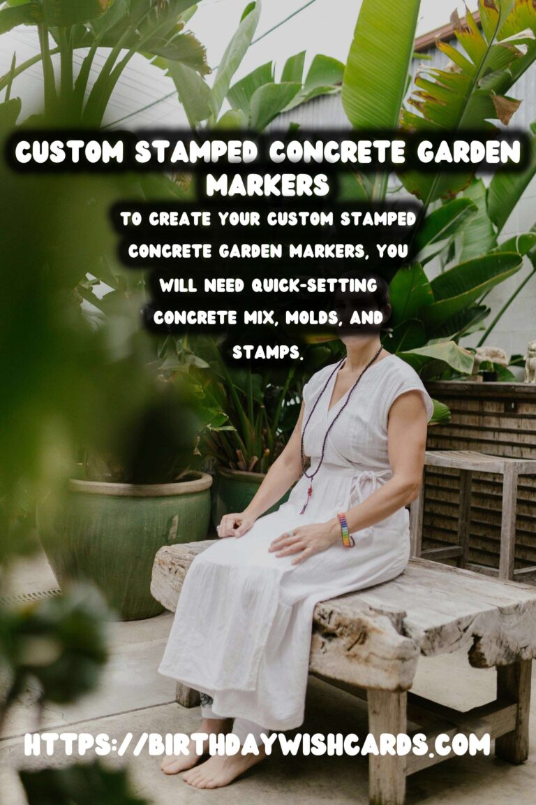 DIY Concrete Garden Markers: Custom Stamped for Personal Touch