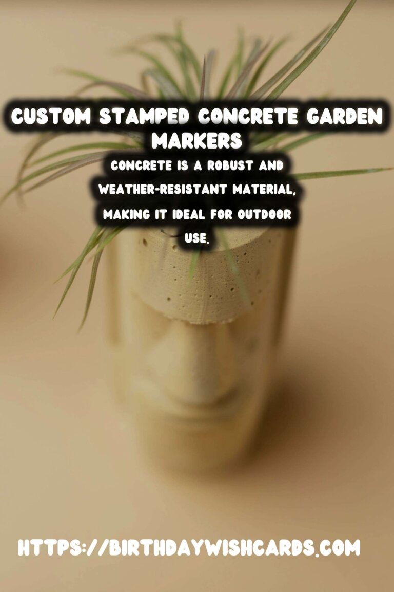 DIY Concrete Garden Markers: Custom Stamped for Personal Touch