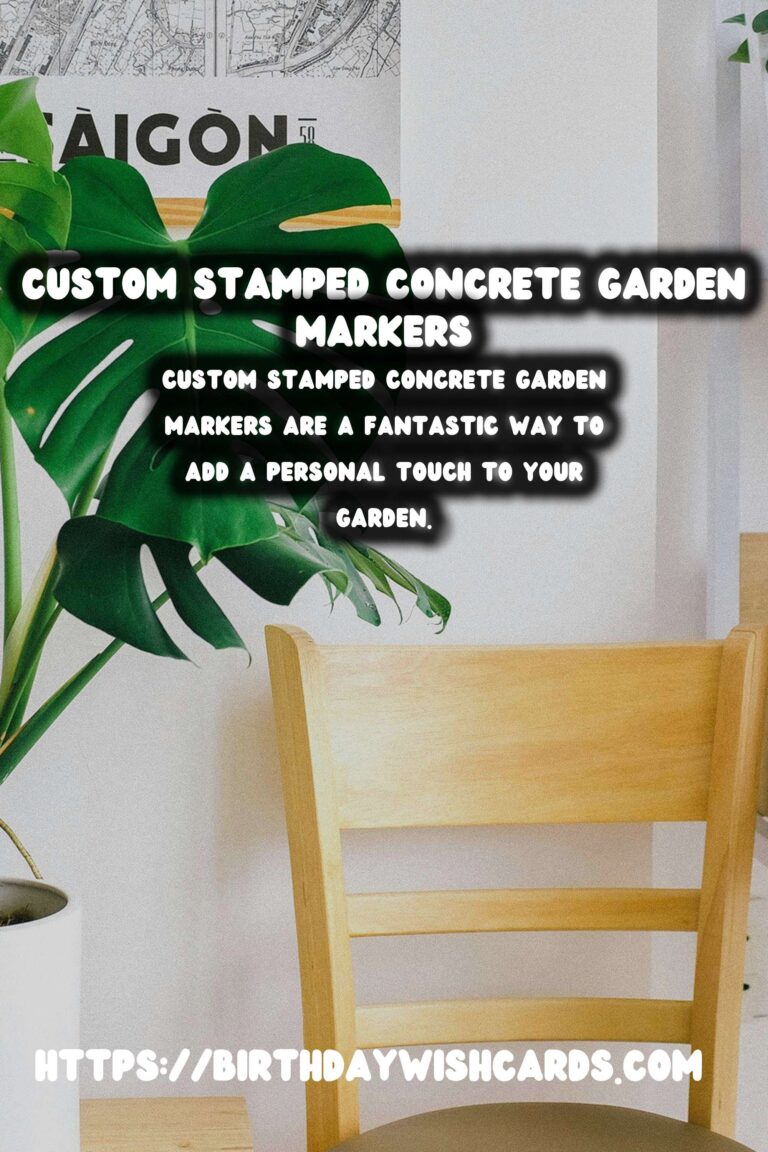 DIY Concrete Garden Markers: Custom Stamped for Personal Touch