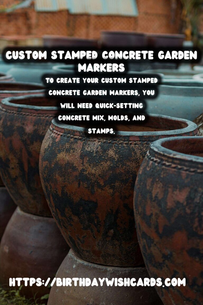 DIY Concrete Garden Markers: Custom Stamped for Personal Touch