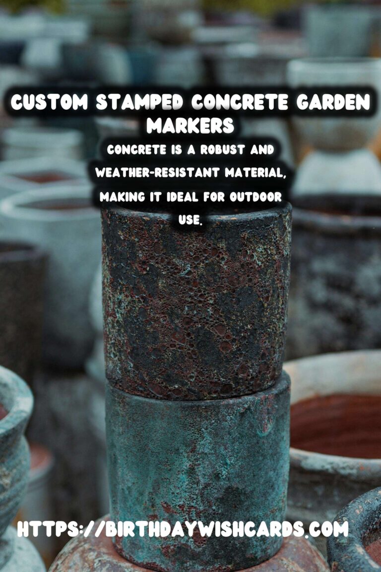 DIY Concrete Garden Markers: Custom Stamped for Personal Touch