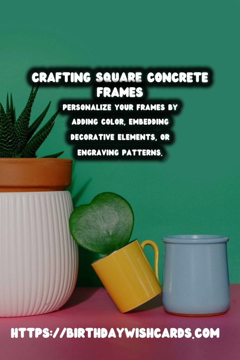 DIY Concrete Picture Frames: Crafting Square Masterpieces