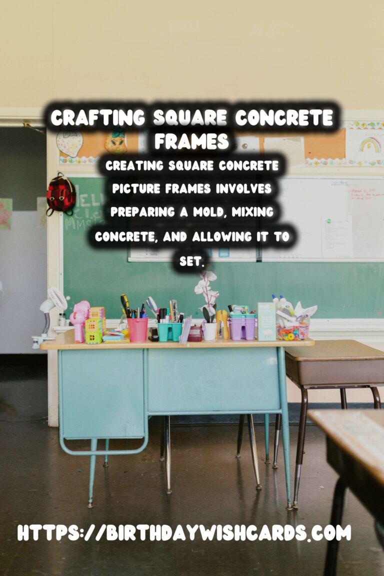 DIY Concrete Picture Frames: Crafting Square Masterpieces