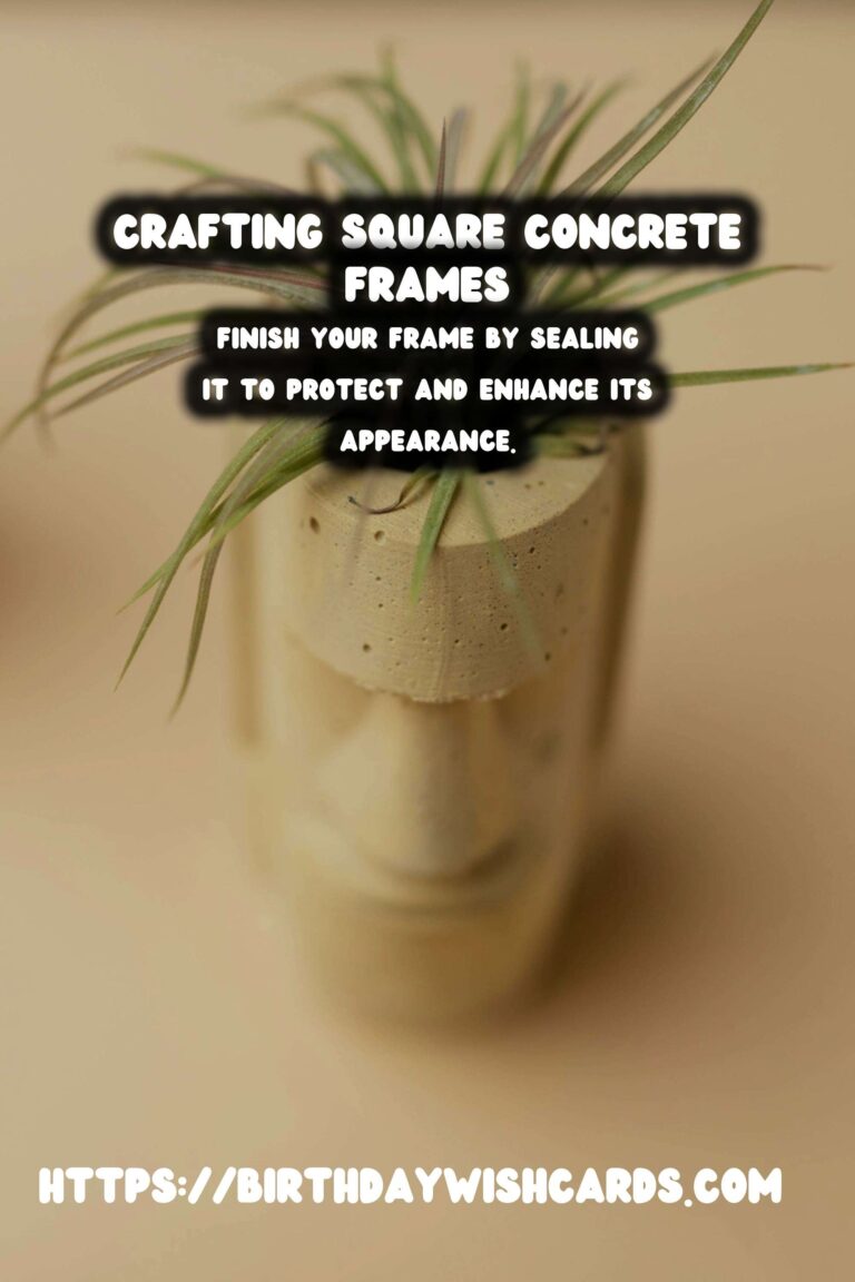 DIY Concrete Picture Frames: Crafting Square Masterpieces