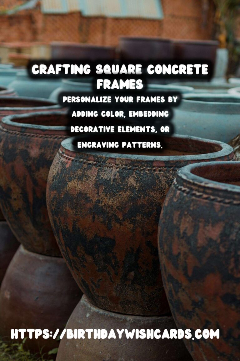 DIY Concrete Picture Frames: Crafting Square Masterpieces