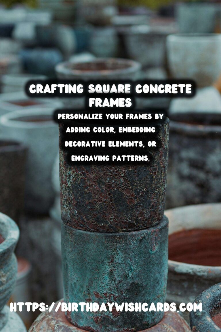 DIY Concrete Picture Frames: Crafting Square Masterpieces