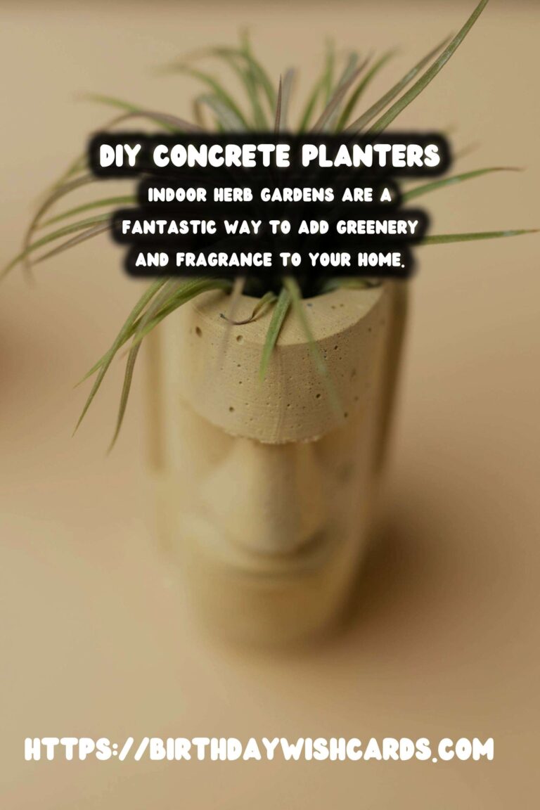 DIY Concrete Planters for Indoor Herb Garden: A Step-by-Step Guide