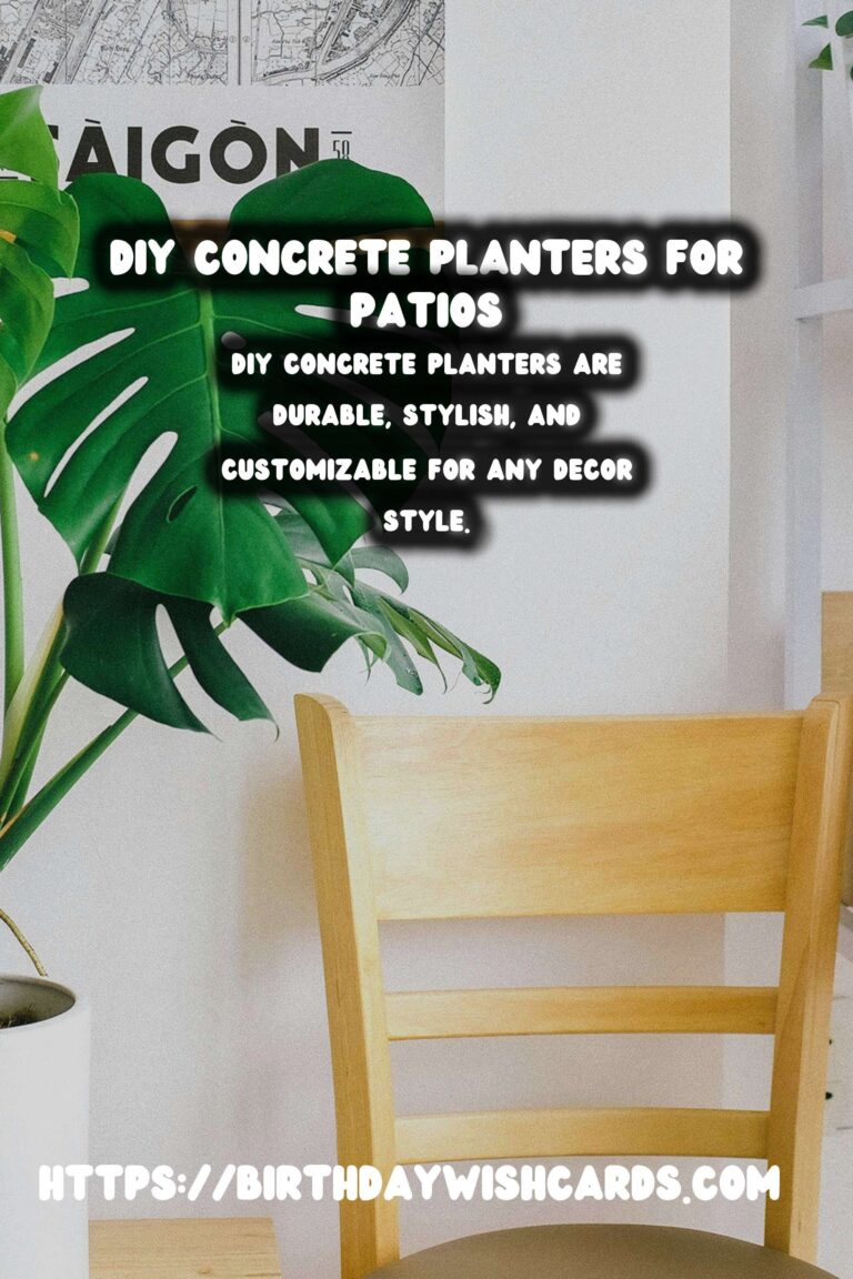 DIY Concrete Planters for Patio Decor: A Step-by-Step Guide