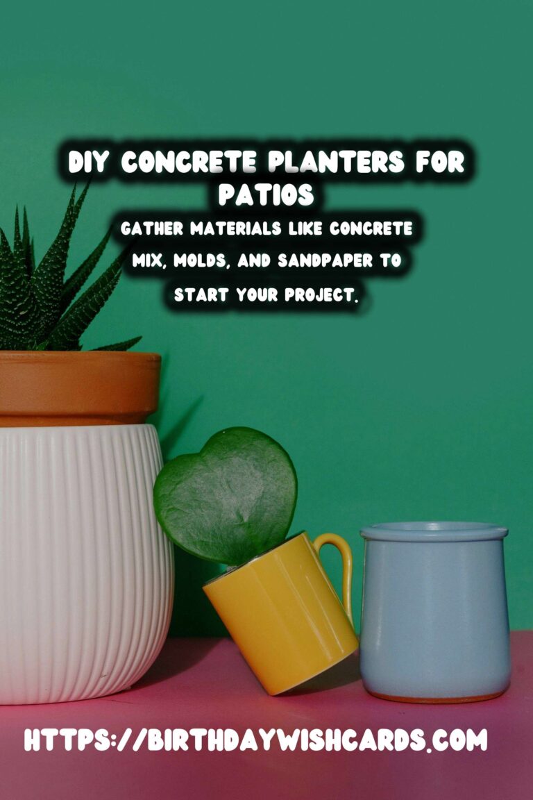 DIY Concrete Planters for Patio Decor: A Step-by-Step Guide