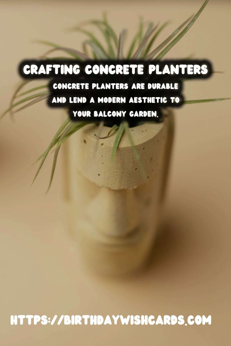 DIY Concrete Planters for a Stunning Balcony Garden