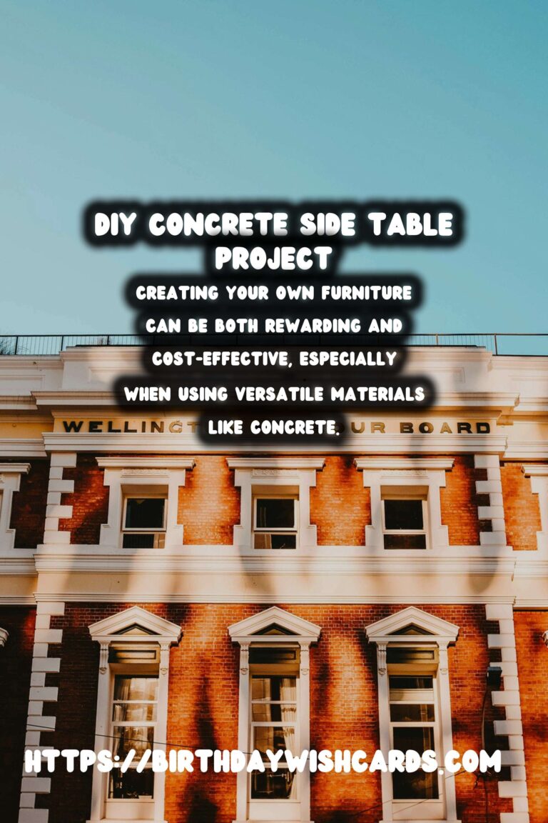 DIY Concrete Side Table: Crafting Your Own Modern Furniture