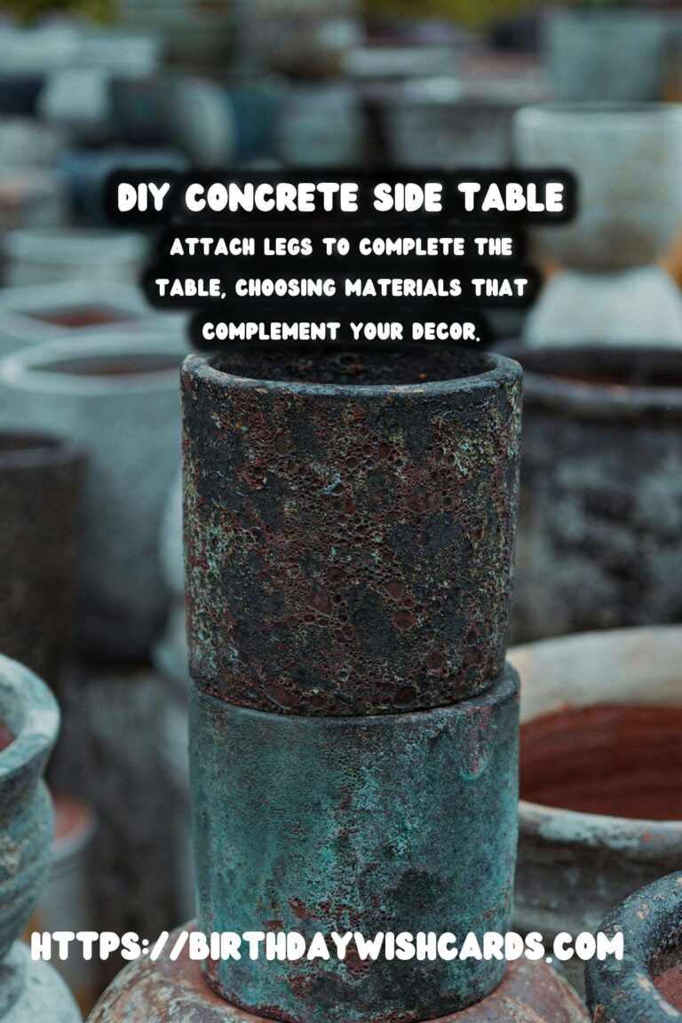 DIY Concrete Side Table: Crafting a Round Top