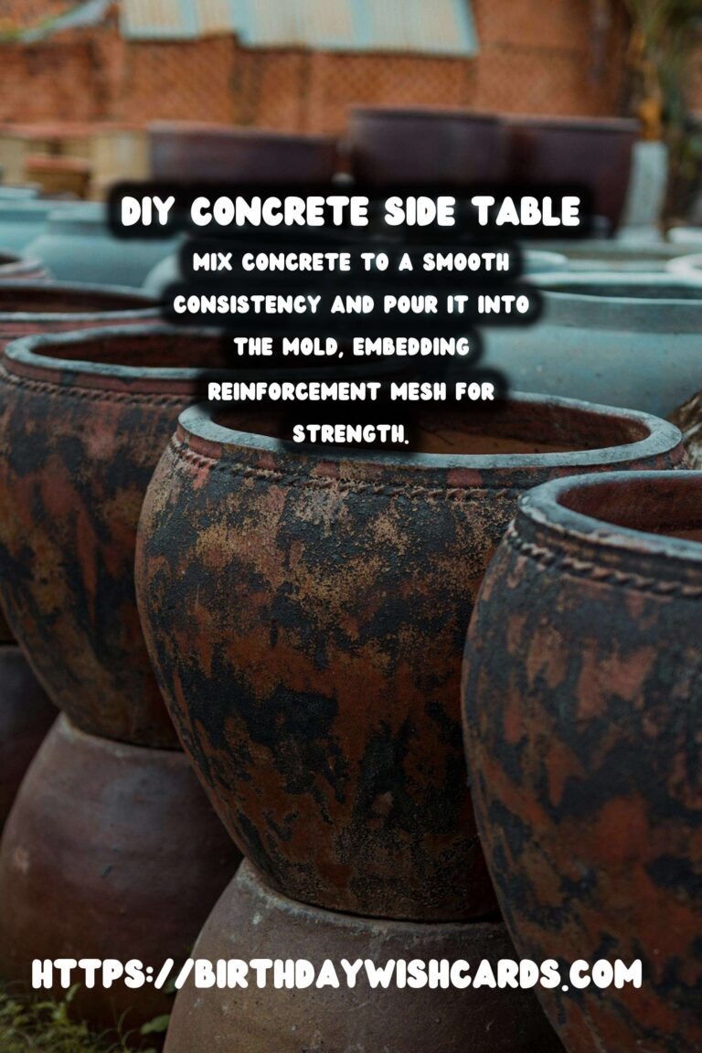 DIY Concrete Side Table: Crafting a Round Top