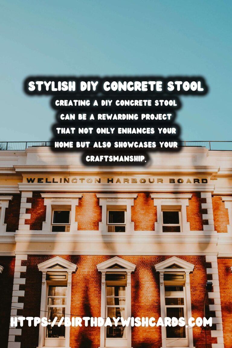 DIY Concrete Stool: A Guide to Versatile Seating
