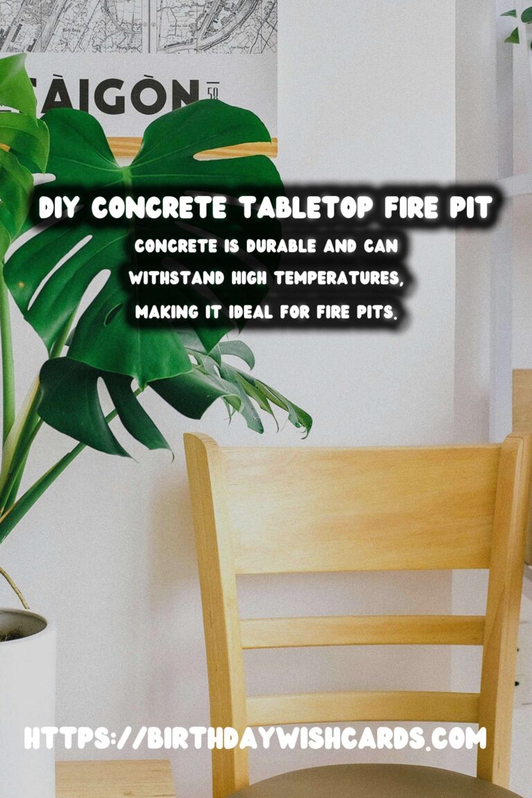 DIY Concrete Tabletop Fire Pit: A Cozy Addition to Your Outdoor Space