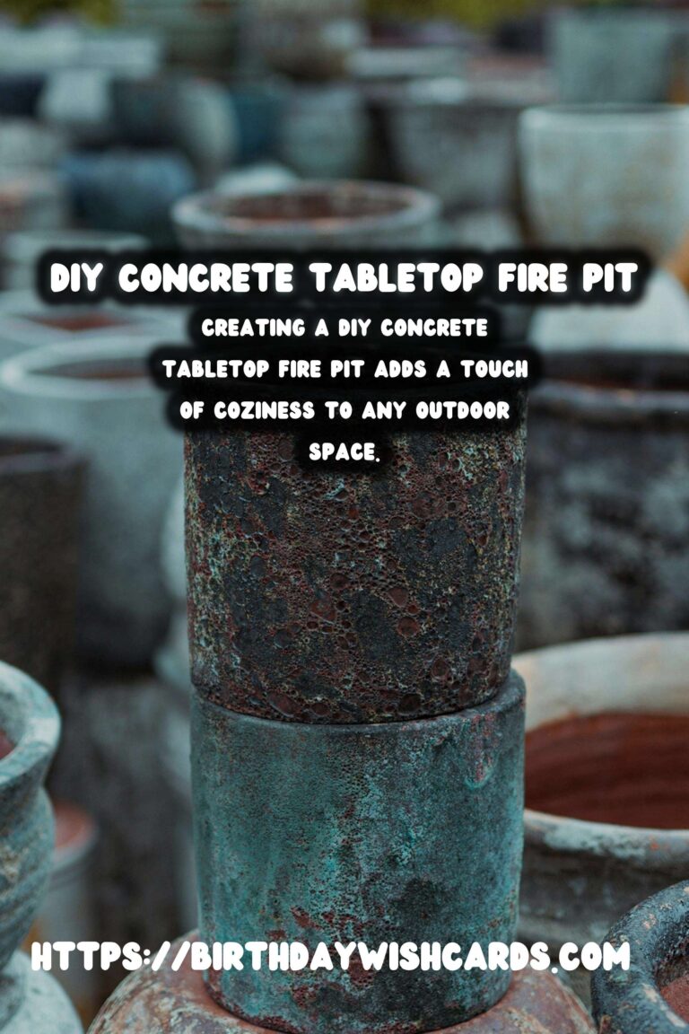 DIY Concrete Tabletop Fire Pit: A Cozy Addition to Your Outdoor Space