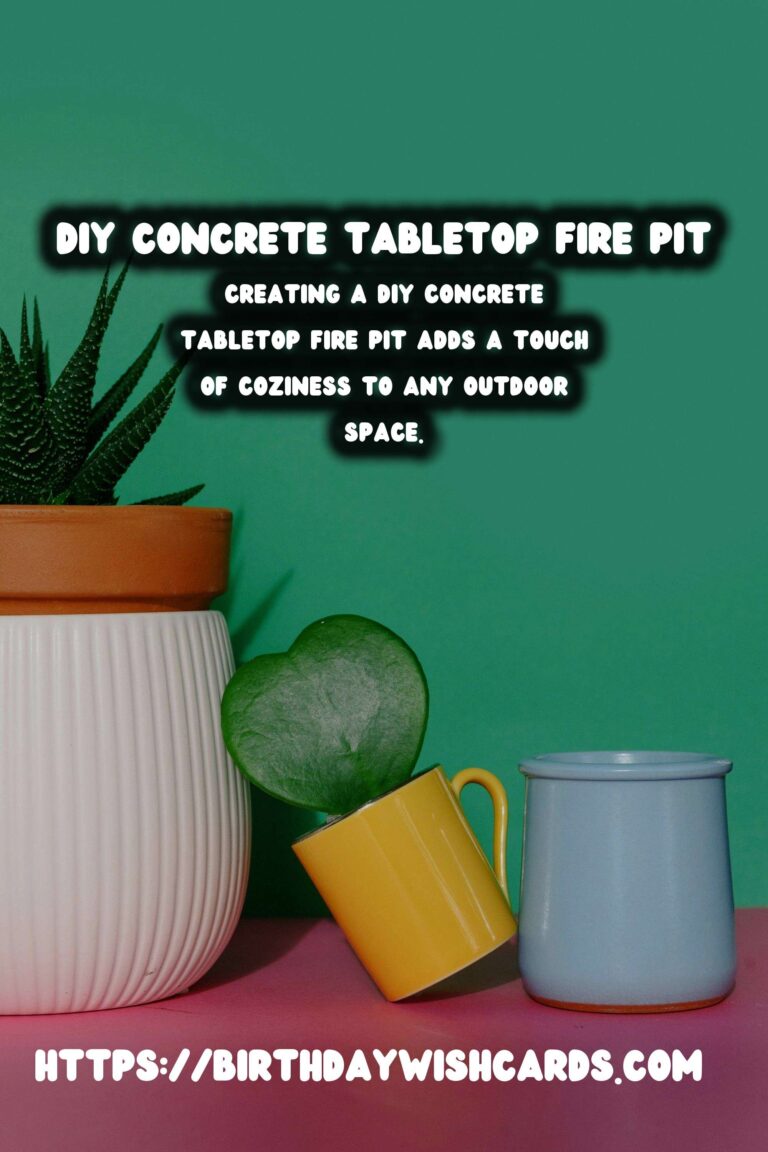 DIY Concrete Tabletop Fire Pit: A Cozy Addition to Your Outdoor Space