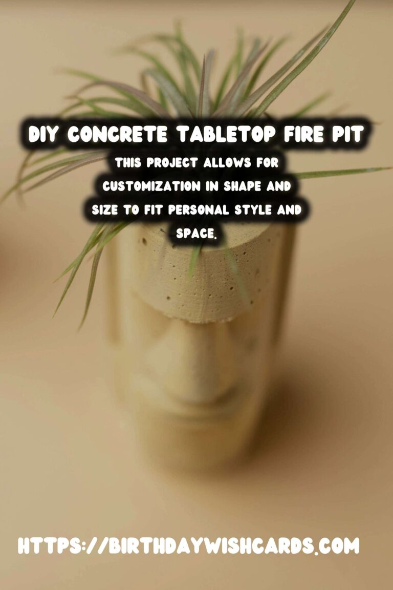 DIY Concrete Tabletop Fire Pit: A Cozy Addition to Your Outdoor Space