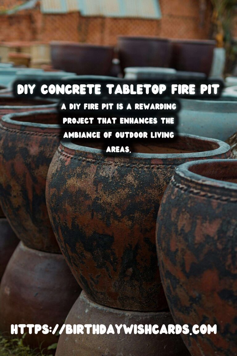 DIY Concrete Tabletop Fire Pit: A Cozy Addition to Your Outdoor Space