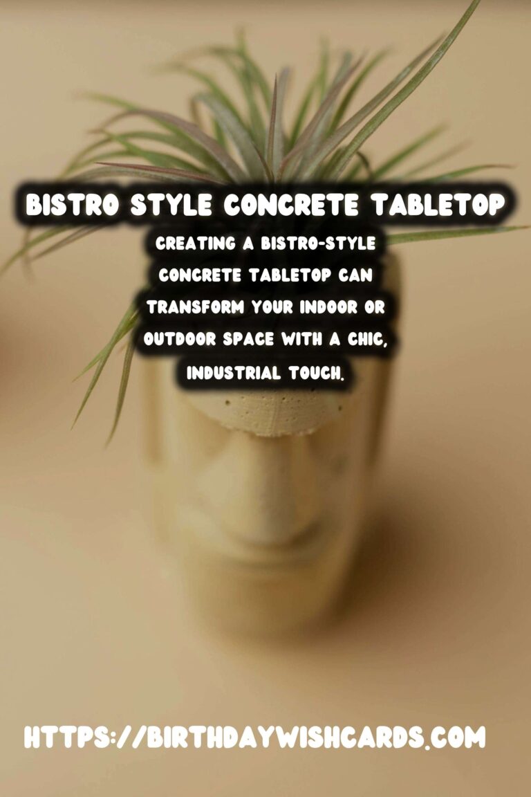 DIY Concrete Tabletops: Bistro Style for Your Home