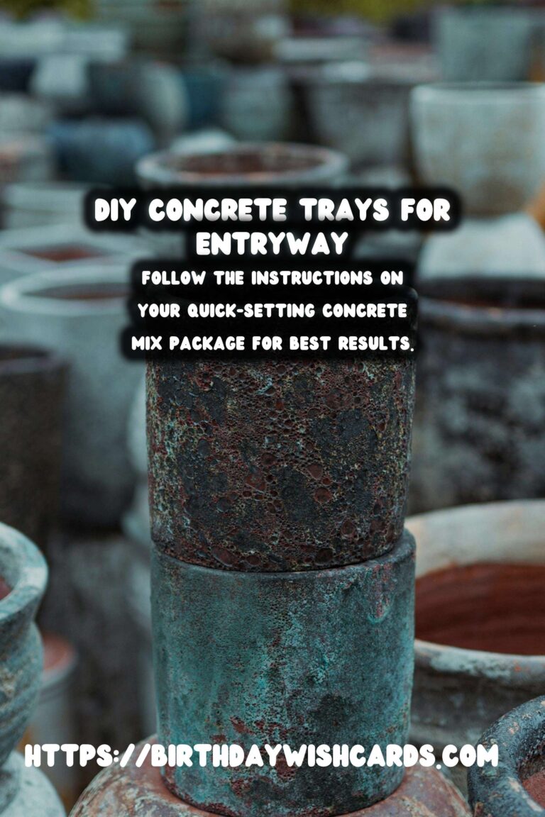 DIY Concrete Trays for Entryway: Step-by-Step Guide