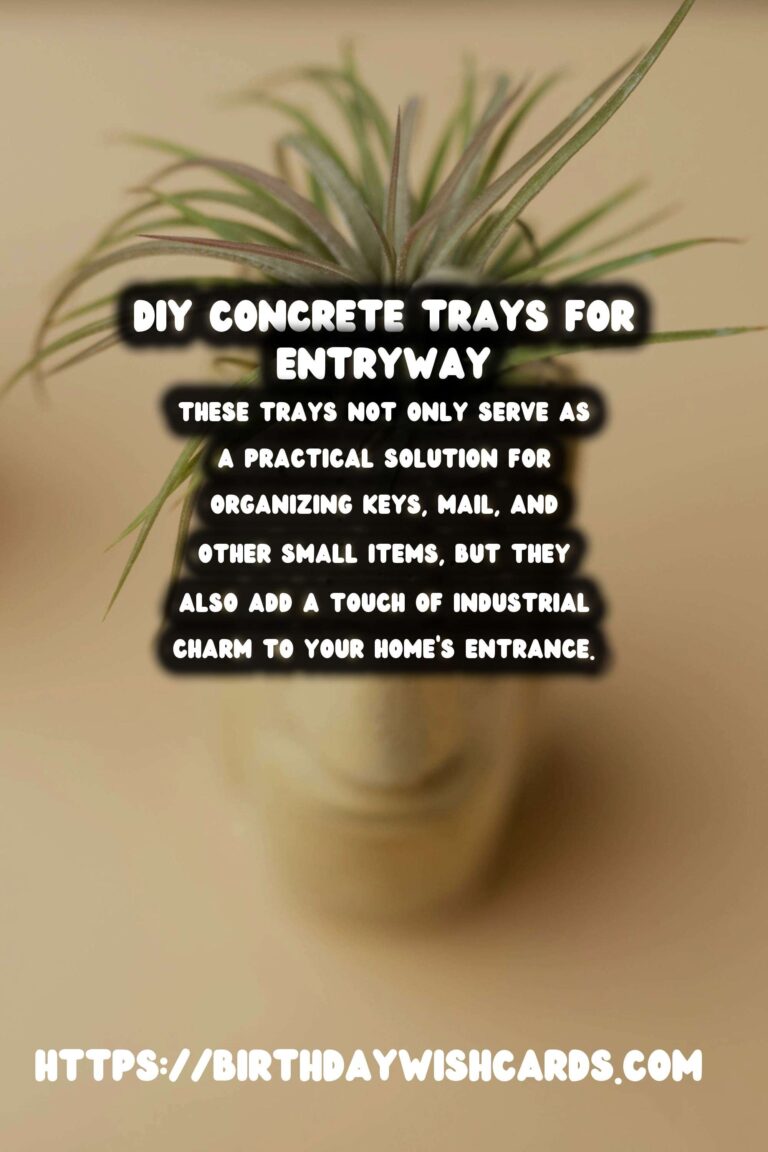DIY Concrete Trays for Entryway: Step-by-Step Guide