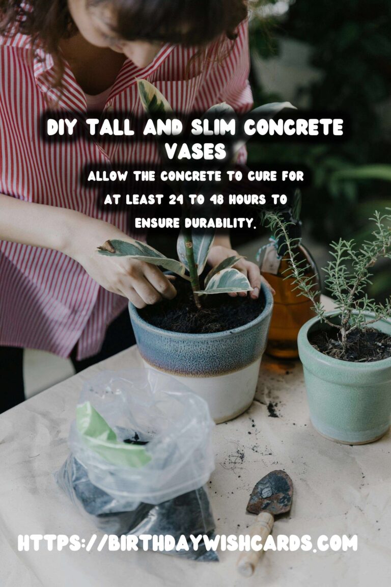DIY Concrete Vases: Tall & Slim Designs for Home Decor
