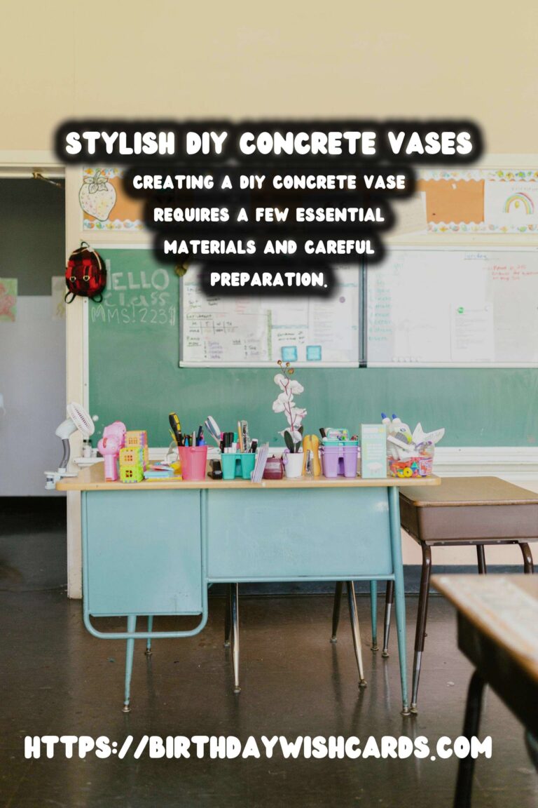 DIY Concrete Vases with Geometric Texture: A Modern Home Décor Trend