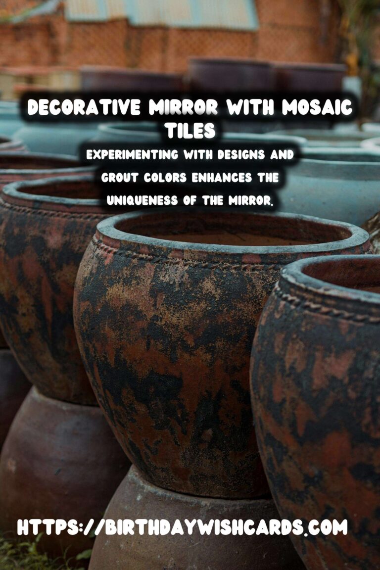 DIY Decorative Mirrors with Mosaic Tiles: A Stylish Home Upgrade