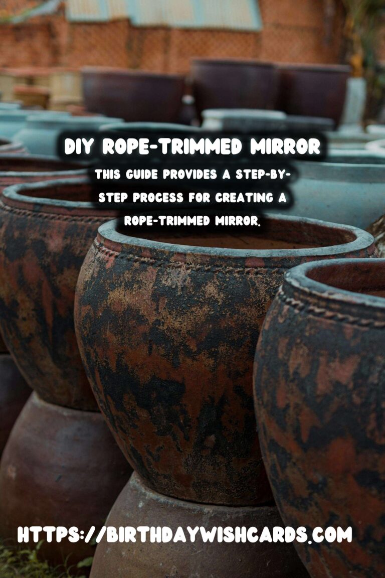 DIY Decorative Mirrors with Rope Details: Crafting Unique Home Accents