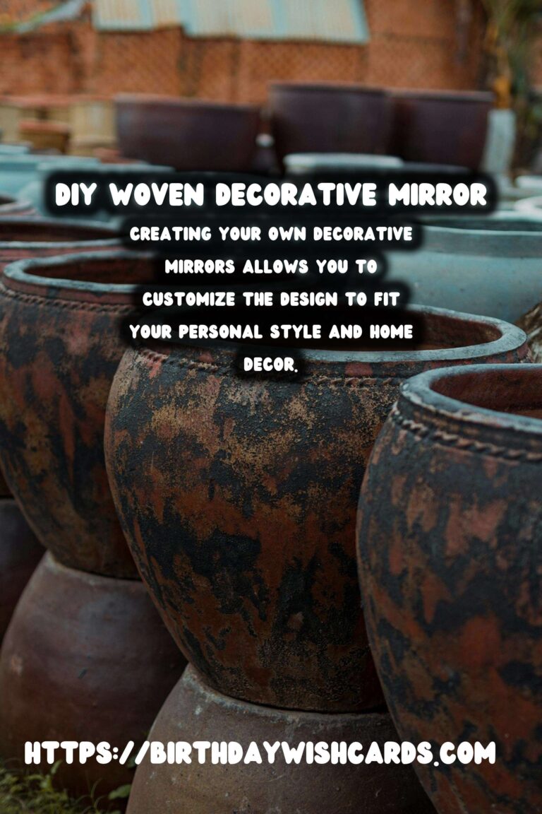 DIY Decorative Mirrors with Woven Details: Crafting Beautiful Home Accents
