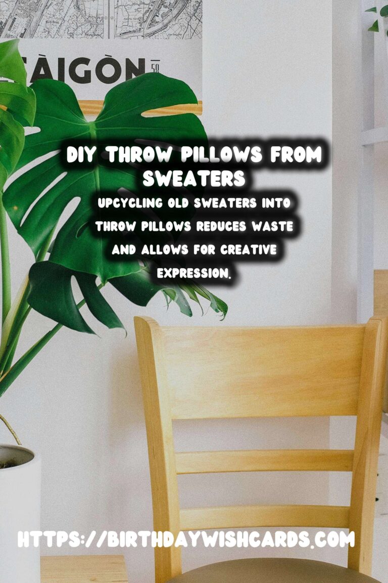 DIY Decorative Throw Pillows from Old Sweaters: A Creative Upcycling Project
