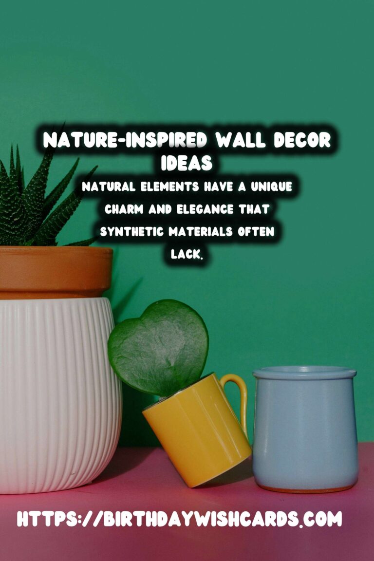 DIY Decorative Wall Decor Ideas Using Elements from Nature