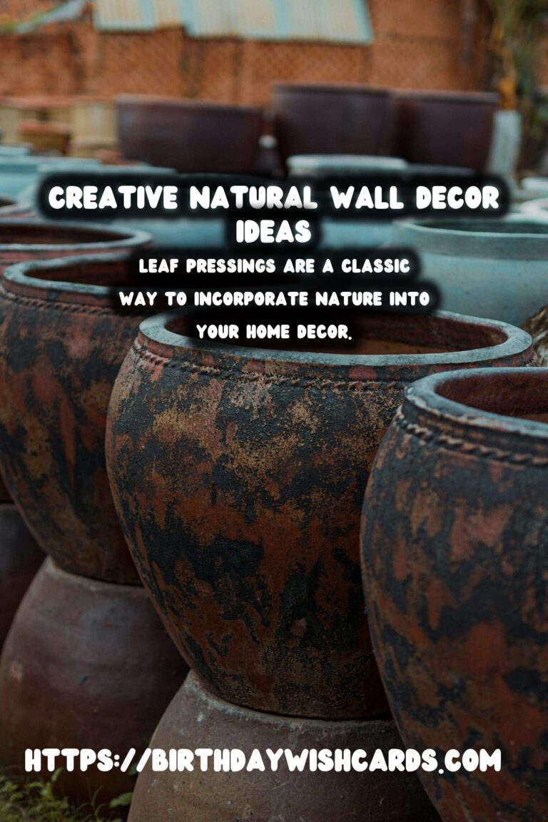 DIY Decorative Wall Decor from Nature: Transform Your Home with Natural Elements