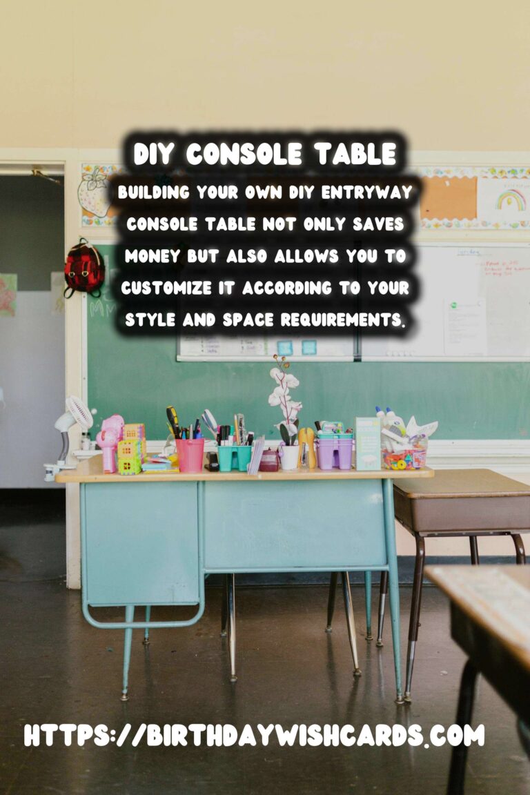 DIY Entryway Console Table: A Step-by-Step Guide to Building Your Own