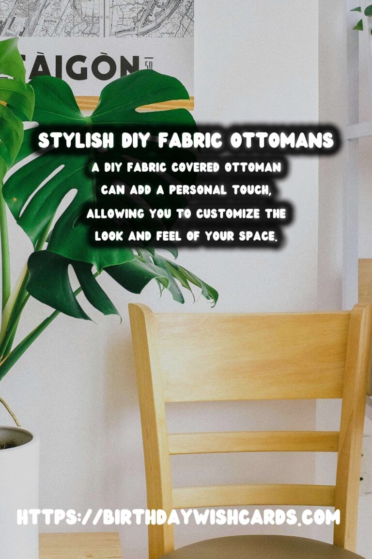DIY Fabric Covered Ottomans: Transform Your Living Space with Style