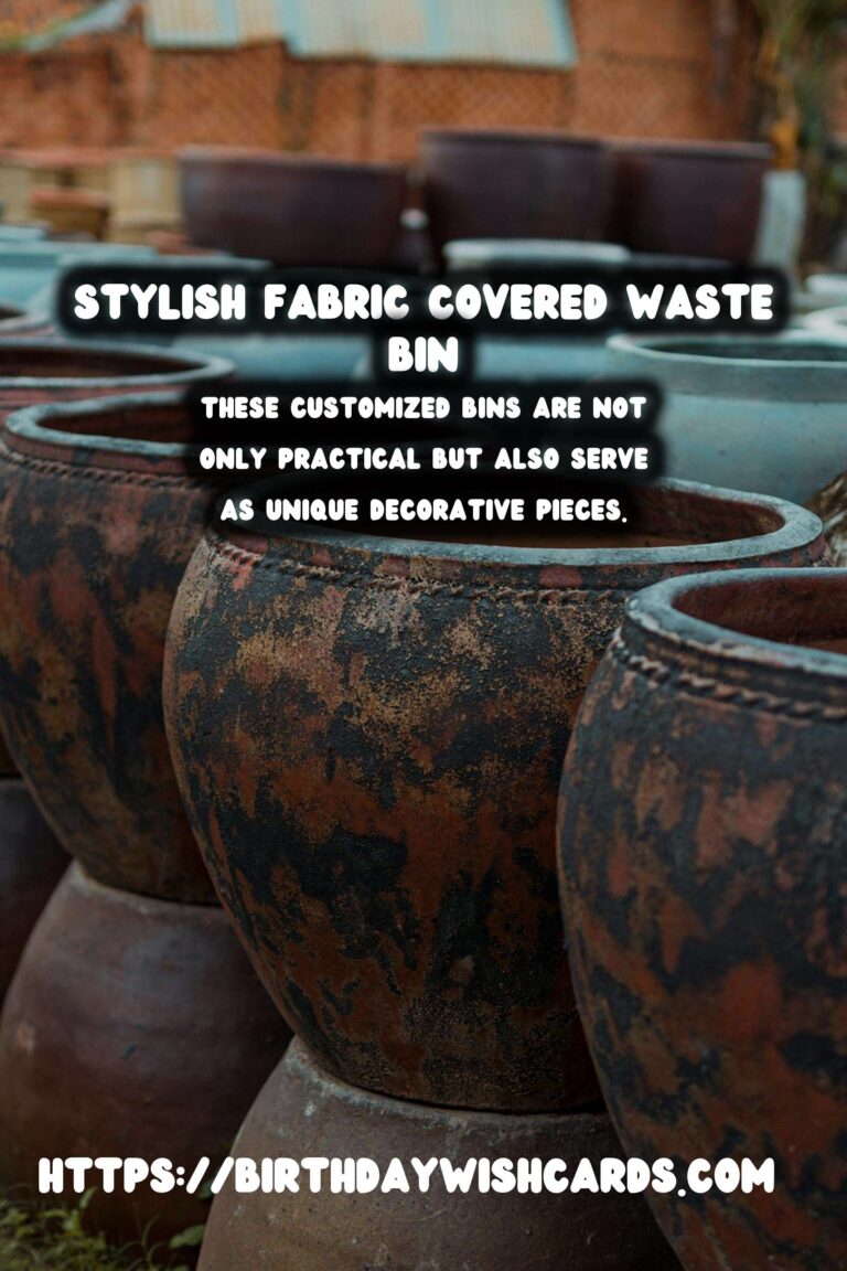 DIY Fabric Covered Waste Bins: A Stylish and Budget-Friendly Solution