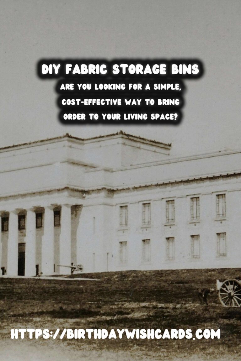 DIY Fabric Storage Bins: Organize Your Life