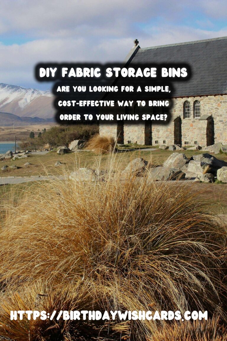 DIY Fabric Storage Bins: Organize Your Life
